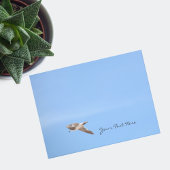 Zeemeeuw in vlucht blauw post-it® notes