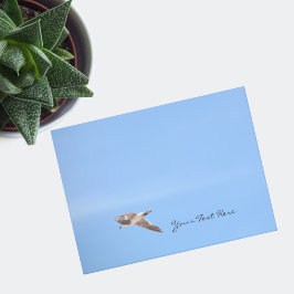 Zeemeeuw in vlucht blauw post-it® notes