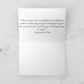 Zeemeeuw in vlucht met Leonardo's quote erin Kaart (Binnen)