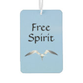 Zeemeeuw in Vlucht Uitkijken Onder Vrije Geest Luchtverfrisser (Achterkant)