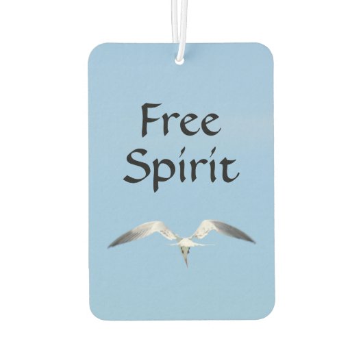 Zeemeeuw in Vlucht Uitkijken Onder Vrije Geest Luchtverfrisser (Achterkant)