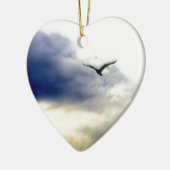 zeemeeuw keramisch ornament (Links)