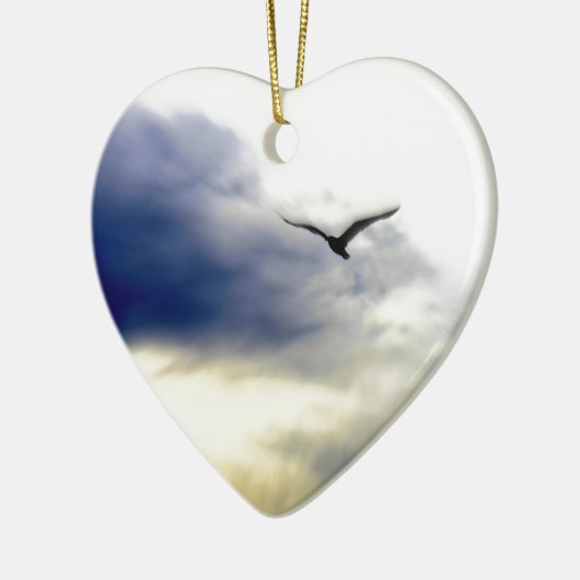 zeemeeuw keramisch ornament (Links)