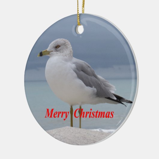 zeemeeuw keramisch ornament (Links)