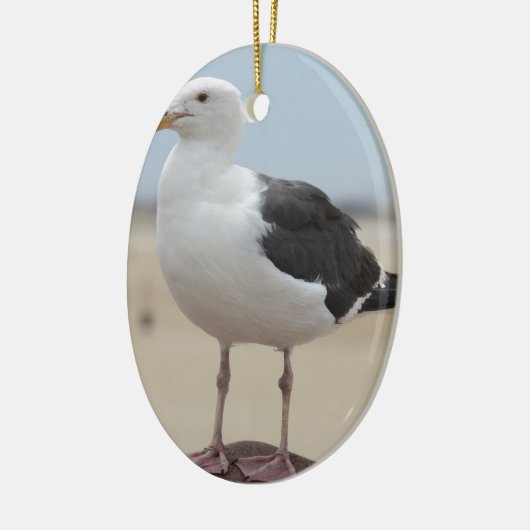 zeemeeuw keramisch ornament (Links)