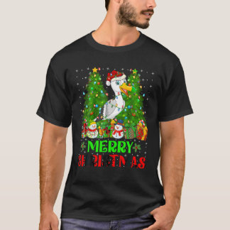 Zeemeeuw Kerstboom Lichten Vakantie Santa Seagul T-shirt