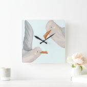 Zeemeeuw Kustthema Wandklok (Huis)