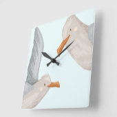 Zeemeeuw Kustthema Wandklok (Hoek)