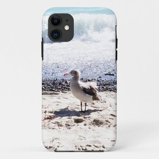 zeemeeuw langs de oceaan op het strand afbeelding Case-Mate iPhone case (Achterkant)