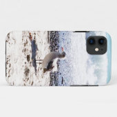 zeemeeuw langs de oceaan op het strand afbeelding Case-Mate iPhone case (Achterkant (horizontaal))