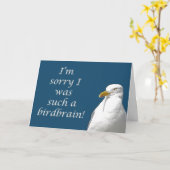 Zeemeeuw met zwarte rug ben ik Droevige Kaart (Gele Bloem)