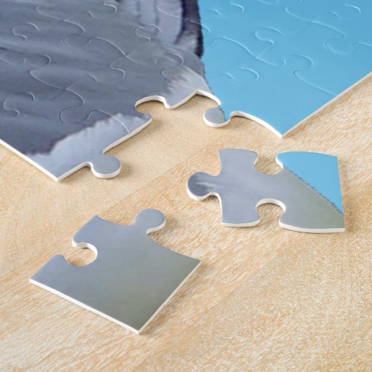 zeemeeuw neerleggen legpuzzel (Zijkant)