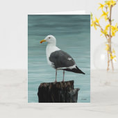 Zeemeeuw notitiekaart (Gele Bloem)