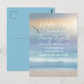 Zeemeeuw Oceaan Zonsondergang Begrafenis Briefkaart (Voorkant / Achterkant)