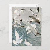  zeemeeuw Ocean Bird Beach Zomerzee Briefkaart (Voorkant / Achterkant)