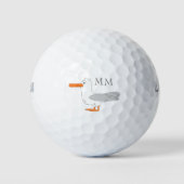Zeemeeuw ontwerp monogram golfballen (Voorkant)