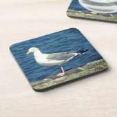 Zeemeeuw op de baai bier onderzetter (Linkerzijde)