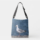 Zeemeeuw op de baai crossbody tas (Voorkant)