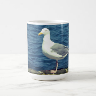 Zeemeeuw op de baai koffiemok