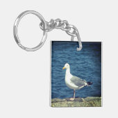 Zeemeeuw op de baai sleutelhanger (Voorkant Links)