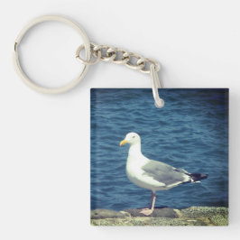 Zeemeeuw op de baai sleutelhanger