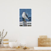 Zeemeeuw op de PostDruk van het Poster (Keuken)