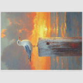 Zeemeeuw op een Pole Sunset Decoupage Tissuepapier (Voorkant)