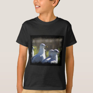 Zeemeeuw op een spoor t-shirt