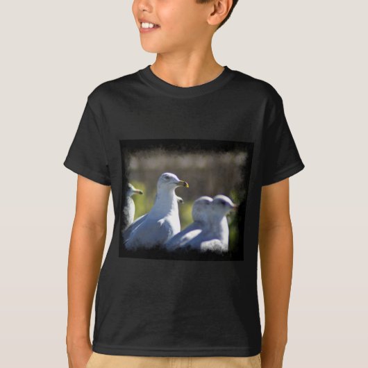 Zeemeeuw op een spoor t-shirt (Voorkant)