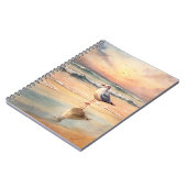 Zeemeeuw op een strand notitieboek (Linkerzijde)