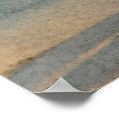 Zeemeeuw op een strand poster (Hoek)