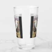 Zeemeeuw op hekpaal glas (Rechts)