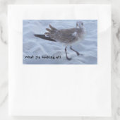 Zeemeeuw op het strand Stickers (Tas)