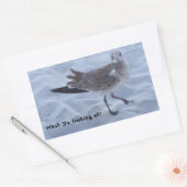 Zeemeeuw op het strand Stickers (Envelop)