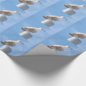 Zeemeeuw op poel cadeaupapier (Hoek)