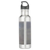 Zeemeeuw op post bij het sneeuwen waterfles  (Achterkant)