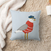 Zeemeeuw Pillow, Cute Nautical Nursery Pillow Kussen (Deken)