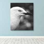 Zeemeeuw portret canvas afdruk (Insitu (Houten vloer))