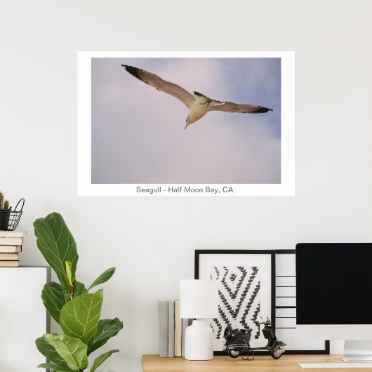 zeemeeuw poster (Thuiskantoor)