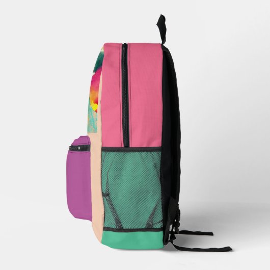 Zeemeeuw Roze Bedrukte Rugzak (Rechts)