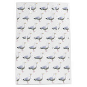 Zeemeeuw staand wit medium cadeauzakje (Voorkant)