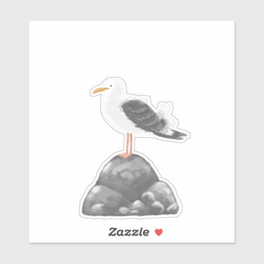 zeemeeuw sticker (Vel)