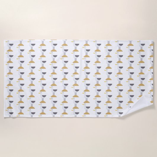 zeemeeuw strandlaken (Voorkant)