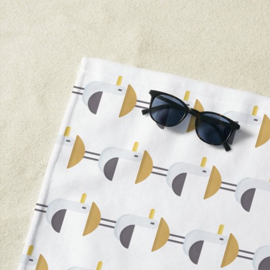 zeemeeuw strandlaken (In situ)