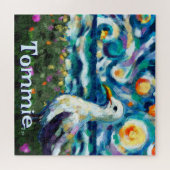 ZeeMeeuw Van Gogh Stijl Strand Gepersonaliseerd Legpuzzel (Horizontaal)