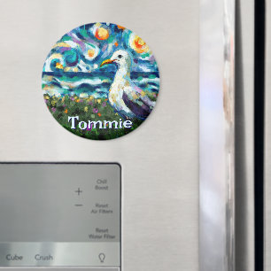 ZeeMeeuw Van Gogh Stijl Strand Gepersonaliseerd Magneet