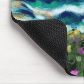 Zeemeeuw Van Gogh Style Beach Sky Blue Blauwgroen Muismat (Hoek)