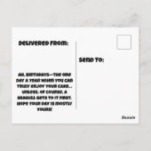 Zeemeeuw Verjaardag Verrassing - Taart niet veilig Briefkaart (Achterkant)