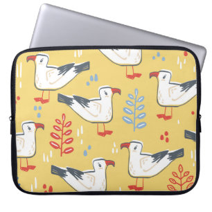  zeemeeuw verlaat natuurlijk patroon laptop sleeve