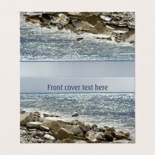 zeemeeuw visitekaartje (Buitenkant ongevouwen)